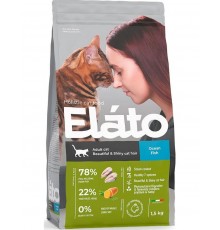 Elato Holistic Adult Cat Ocean Fish / Beautiful & Shiny Cat Hair Полнорационный корм для взрослых кошек с рыбой / для красивой и блестящей шерсти кошек