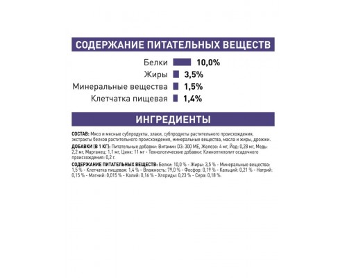 Neutered Maintenance кусочки в соусе (диета) для здоровых кастрированных/стерилизованных кошек/котов