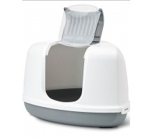 Туалет-домик угловой Nestor серый