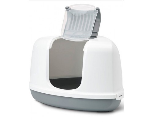 Туалет-домик угловой Nestor серый