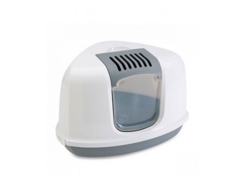 Туалет-домик угловой Nestor серый