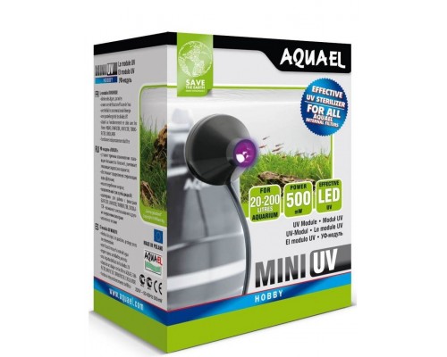 Стерилизатор AQUAEL MINI UV LED 0.5W для аквариума 20-200л, для внутренних фильтров (0.5 Вт)