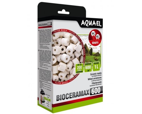 Наполнитель для аквариумных фильтров BIOCERAMAX 600, керамические цилиндры