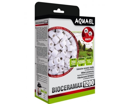 Наполнитель для аквариумных фильтров BIOCERAMAX 1200, керамические цилиндры