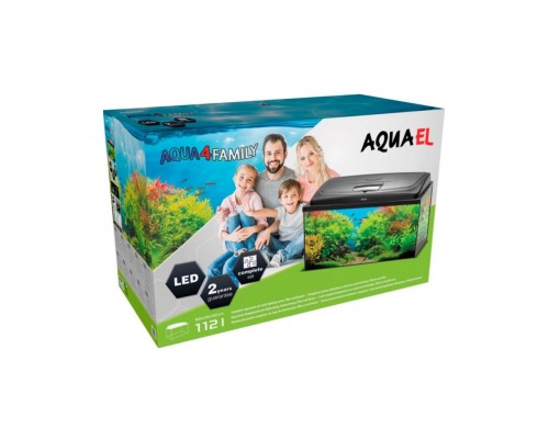 Аквариум AQUA4FAMILY 80 / 112 л, прямой, черный