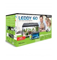 Аквариум LEDDY SET PLUS D&N 60 / 54 л с нижней рамкой черный прямой