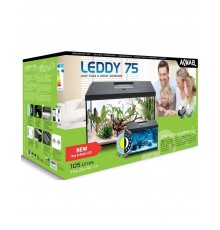 Аквариум LEDDY SET DAY & NIGHT 75 / 105 л, прямой, черный