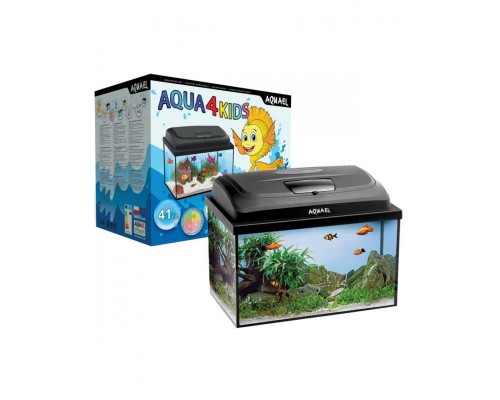 Аквариум AQUA4KIDS 40 / 25 л, прямой, черный