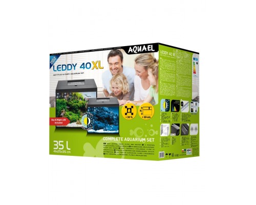 Аквариум LEDDY XL Day&Night 40 / 35л черный прямой