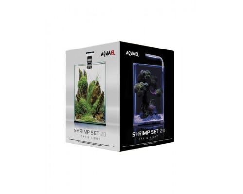 Аквариум Shrimp Set SMART LED Day&Night 20/19 л куб черный