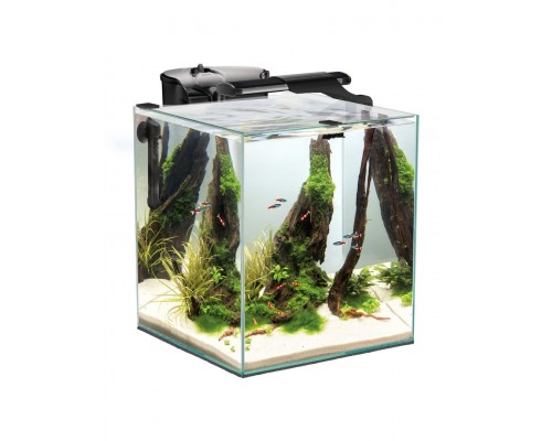 Аквариум FISH & SHRIMP SET DUO LED / 49 л, куб, черный