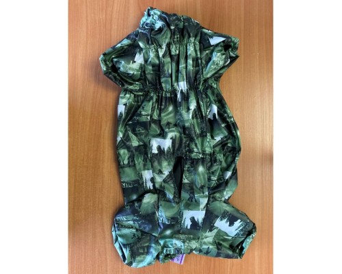 Комбинезон для кобеля французского бульдога на подкладке без утеплителя на застёжке-липучке