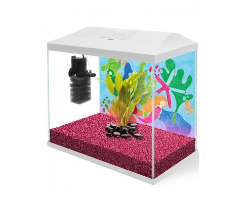 Аквариум LEDDY MINI 35 белый / 19л прямой
