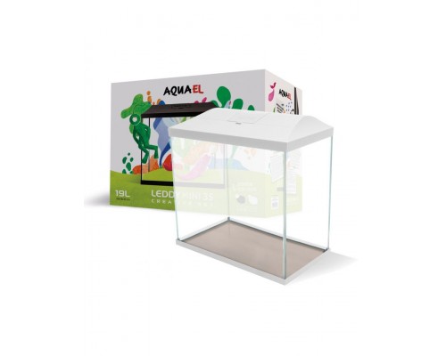 Аквариум LEDDY MINI 35 белый / 19л прямой