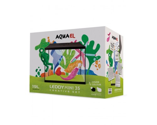Аквариум LEDDY MINI 35 белый / 19л прямой