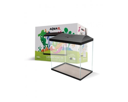 Аквариум LEDDY MINI 35 черный / 19л прямой