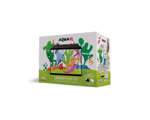 Аквариум LEDDY MINI 35 черный / 19л прямой