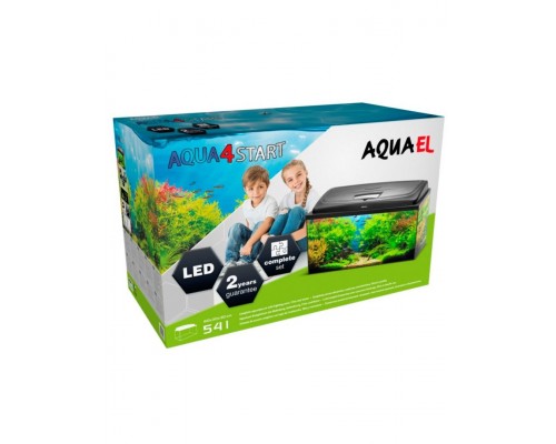 Аквариум AQUA4START 60 / 54 л, прямой, черный