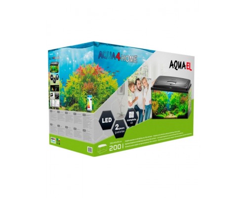 Аквариум AQUA4HOME 100 / 200 л, прямой, черный