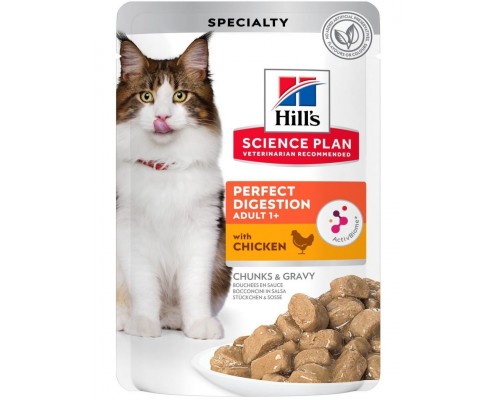 Science Plan Perfect Digestion для взрослых кошек идеальное пищеварение на курице