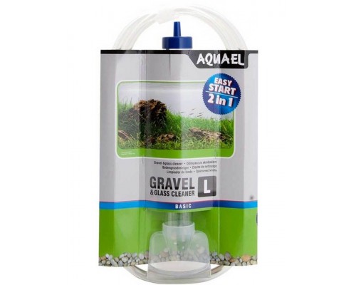 Грунтоочиститель для аквариума GRAVEL & GLASS CLEANER XL со скребком, механический