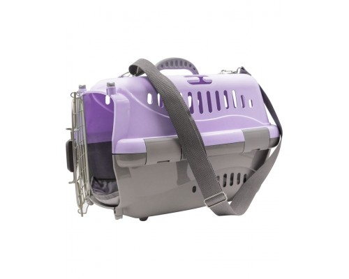 Переноска "Турне" 54,5*36*34см с авиа-замком, с металлической дверцей (коврик+ремень)