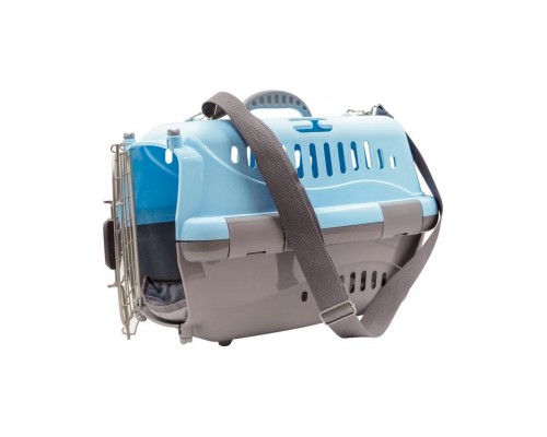 Переноска "Турне" 54,5*36*34см с авиа-замком, с металлической дверцей (коврик+ремень)