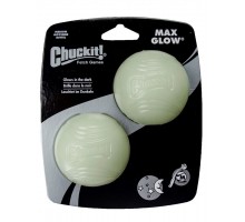 MAX GLOW 2PK MEDIUM Игрушка для собак Мяч светящийся, резина, средняя