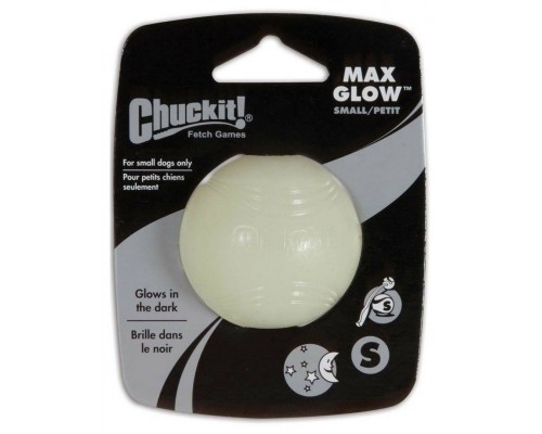 MAX GLOW BALL SMALL Игрушка для собак Мяч светящийся, резина, маленькая