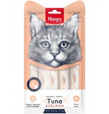 Лакомство Wanpy Cat «нежное пюре» из тунца и лосося, для кошек