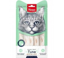 Лакомство Wanpy Cat «нежное пюре» из тунца и гребешка, для кошек