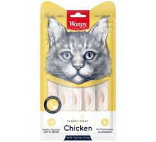 Лакомство Wanpy Cat «нежное пюре» из курицы, для кошек