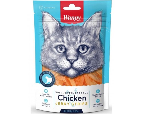 Лакомство Wanpy Cat «мягкая вяленая соломка» из курицы, для кошек