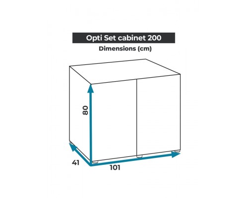 Подставка под OPTI SET 200 прямая ЧЕРНАЯ (ЛДСП 18мм, 2 дверцы)