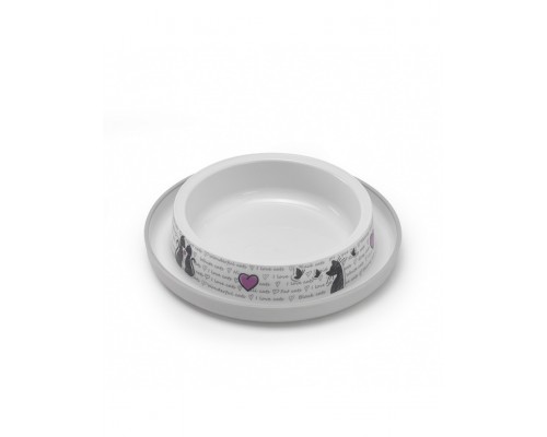 Нескользящая миска с защитой от муравьев влюбленные коты