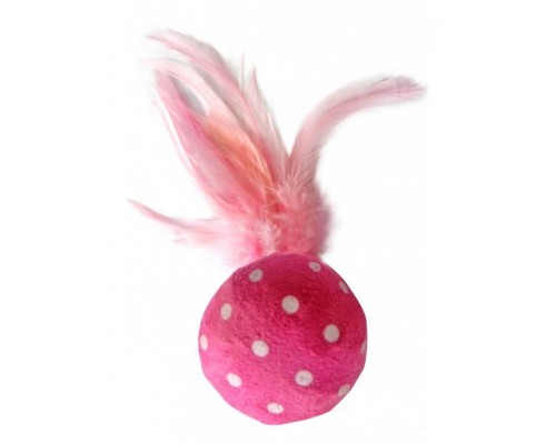 Мяч с перьями с кошачьей мятой