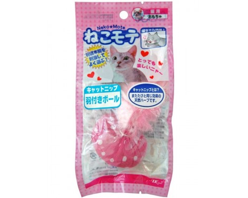 Мяч с перьями с кошачьей мятой