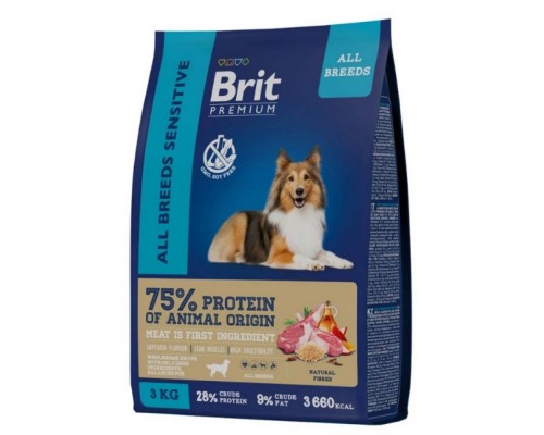 Brit Premium Dog Sensitive с бараниной и индейкой для взрослых собак всех пород