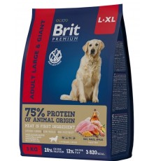 Brit Premium Dog Adult Large and Giant с курицей для взрослых собак крупных и гигантских пород