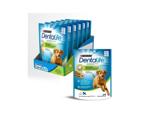 Лакомство DentaLife® для собак крупных пород, уход за полостью рта