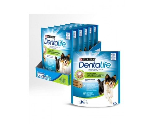 Лакомство DentaLife® для собак средних пород, уход за полостью рта