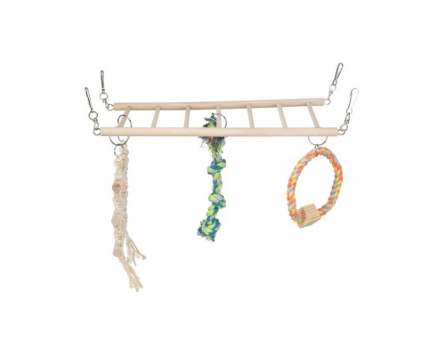 Мостик подвесной деревянный