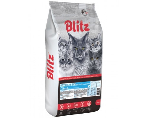 Classic Chicken Adult Sterilised Cat All Breeds для стерилизованных кошек с курицей