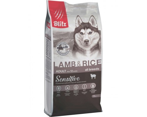 Sensitive Lamb & Rice Adult Dog All Breeds для взрослых собак всех пород с ягненком и рисом