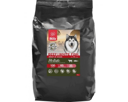 Holistic Beef & White Fish Adult Dog All Breeds (Grain Free) беззерновой корм для взрослых собак всех пород с говядиной и белой рыбой