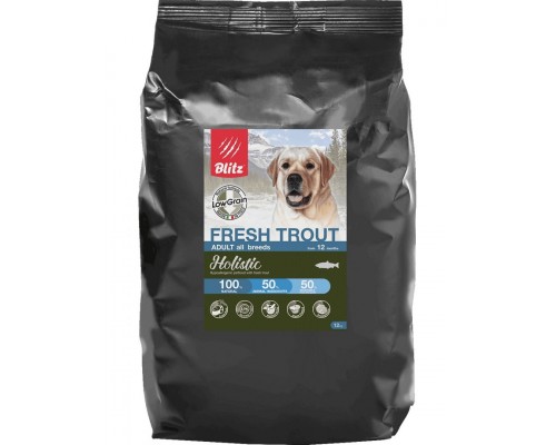 Holistic Fresh Trout Adult Dog All Breeds (Low Grain) низкозерновой корм для взрослых собак всех пород со свежей форелью