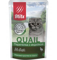 Holistic Quail & Turkey in Gravy Adult Cat All Breeds «Перепёлка с индейкой» нежные кусочки в соусе для взрослых кошек всех пород