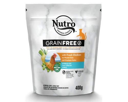 Беззерновой корм для стерилизованных кошек со свежей курицей и экстрактом розмарина