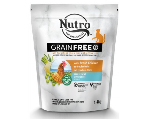 Беззерновой корм для стерилизованных кошек со свежей курицей и экстрактом розмарина