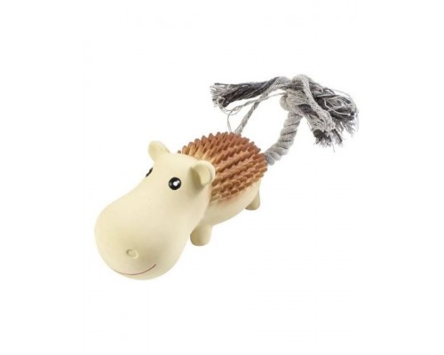 Гиппопотам с канатным хвостом игрушка для собак